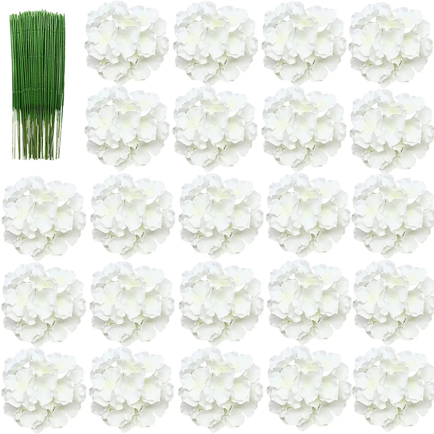 Florist Supply Bulk - Têtes d'hortensias artificielles en soie de