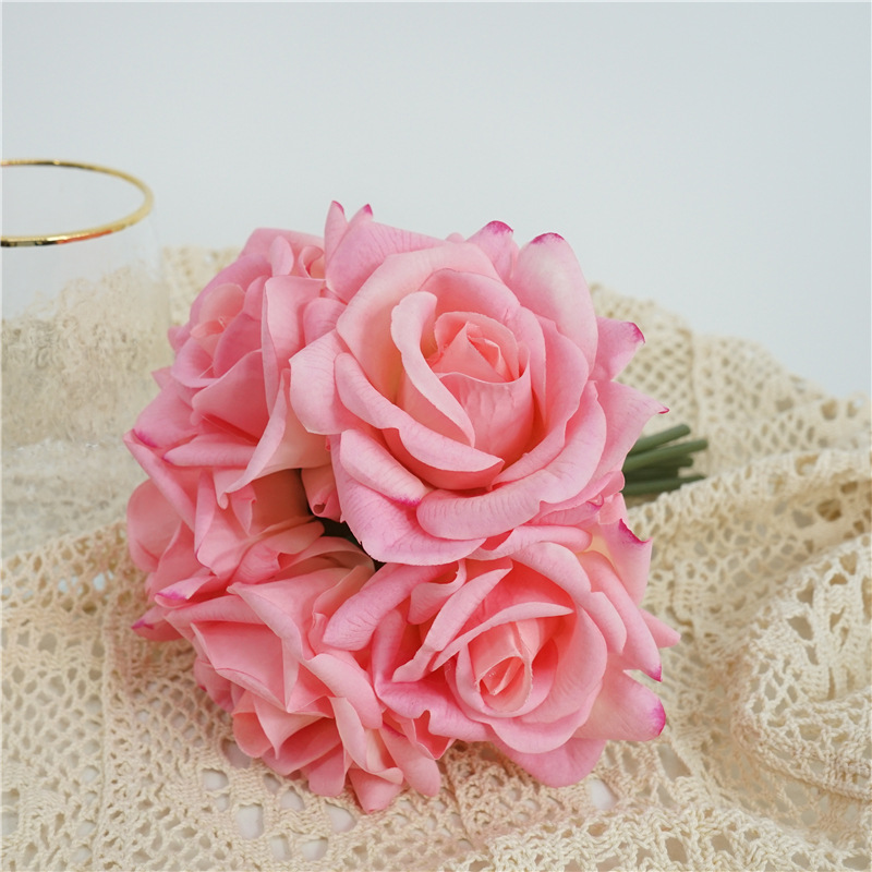Florist Supply Bulk - 5 tiges/bouquet de roses artificielles hydratantes